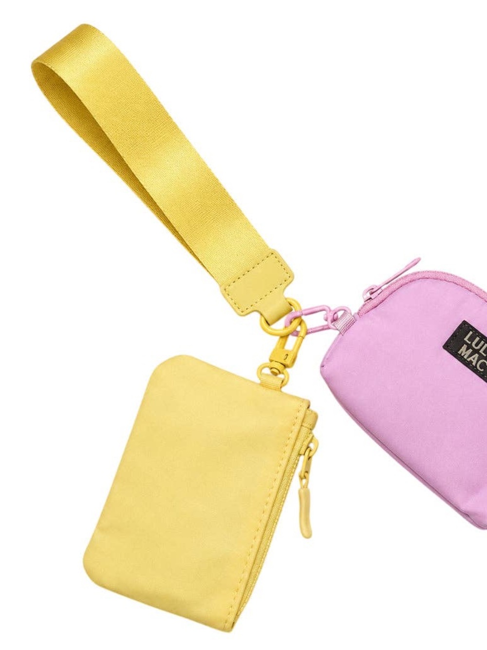 Lulu Mac Butter And Light Pink Lulu Mac Double Pouch Wristlet Pouch - Picture 3 of 3